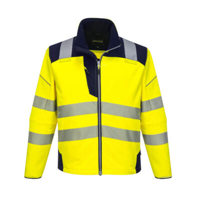 PW3 hi-vis Softshell jakke - Gul/Marine