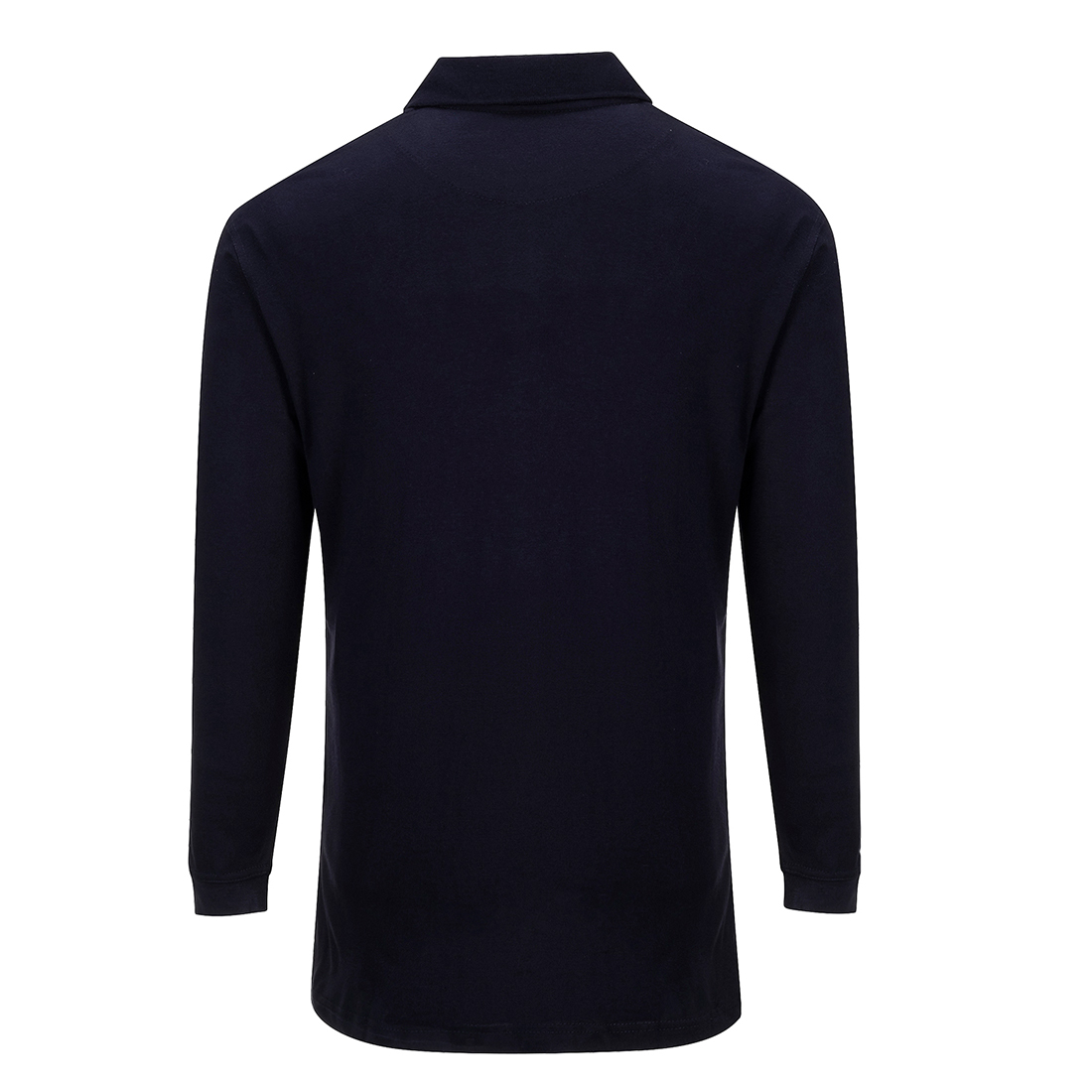Flammeresident antistatisk langærmet poloshirts - Marine - Billede 2