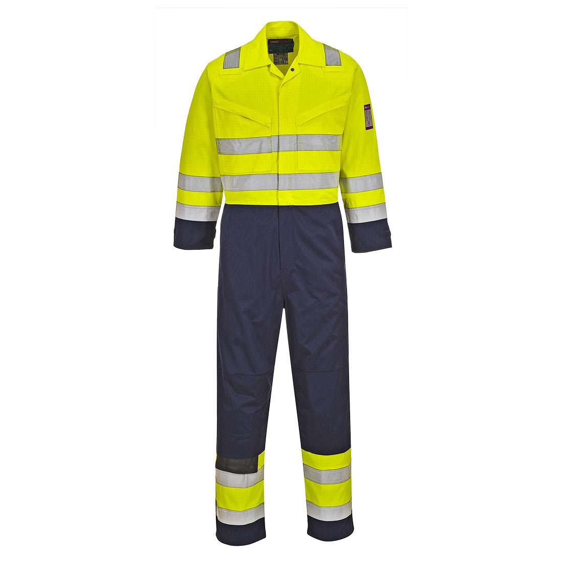 Hi-Vis Modaflame kedeldragt - Gul/Marine