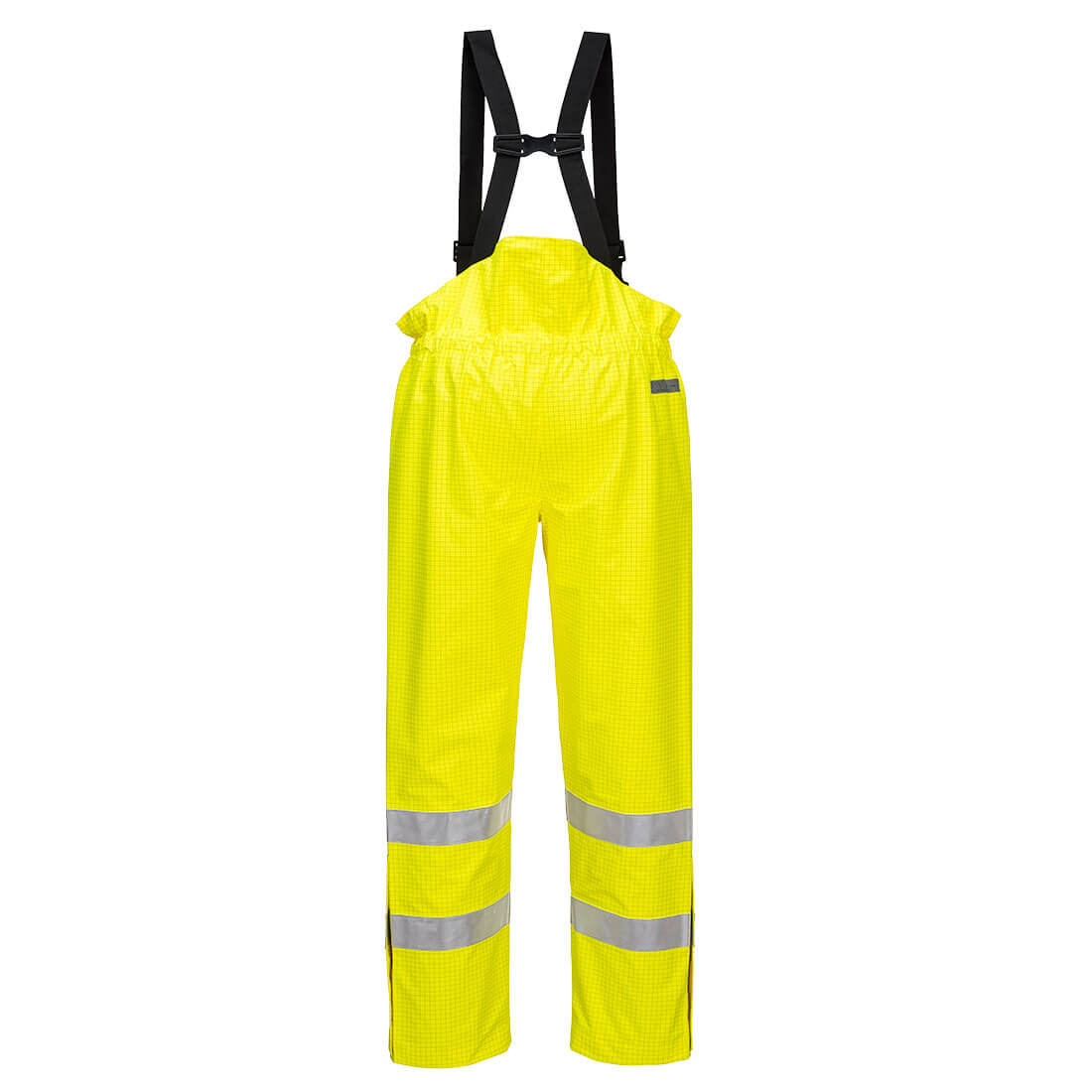 Bizflame hi-vis FR antistatiske regnbukser u/for - Gul - Billede 2
