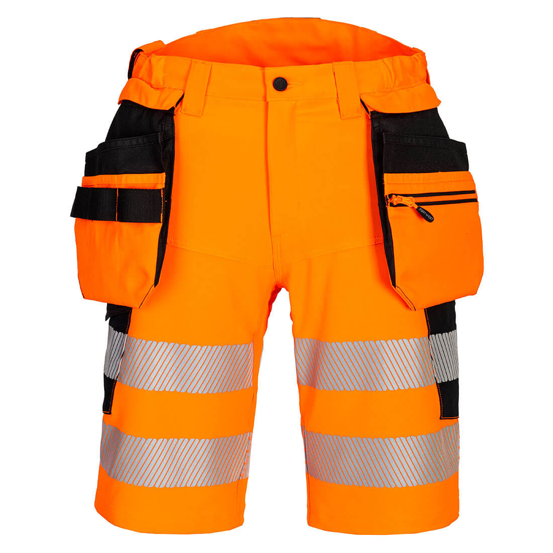 DX4 hi-vis hængelomme shorts - Orange/Sort