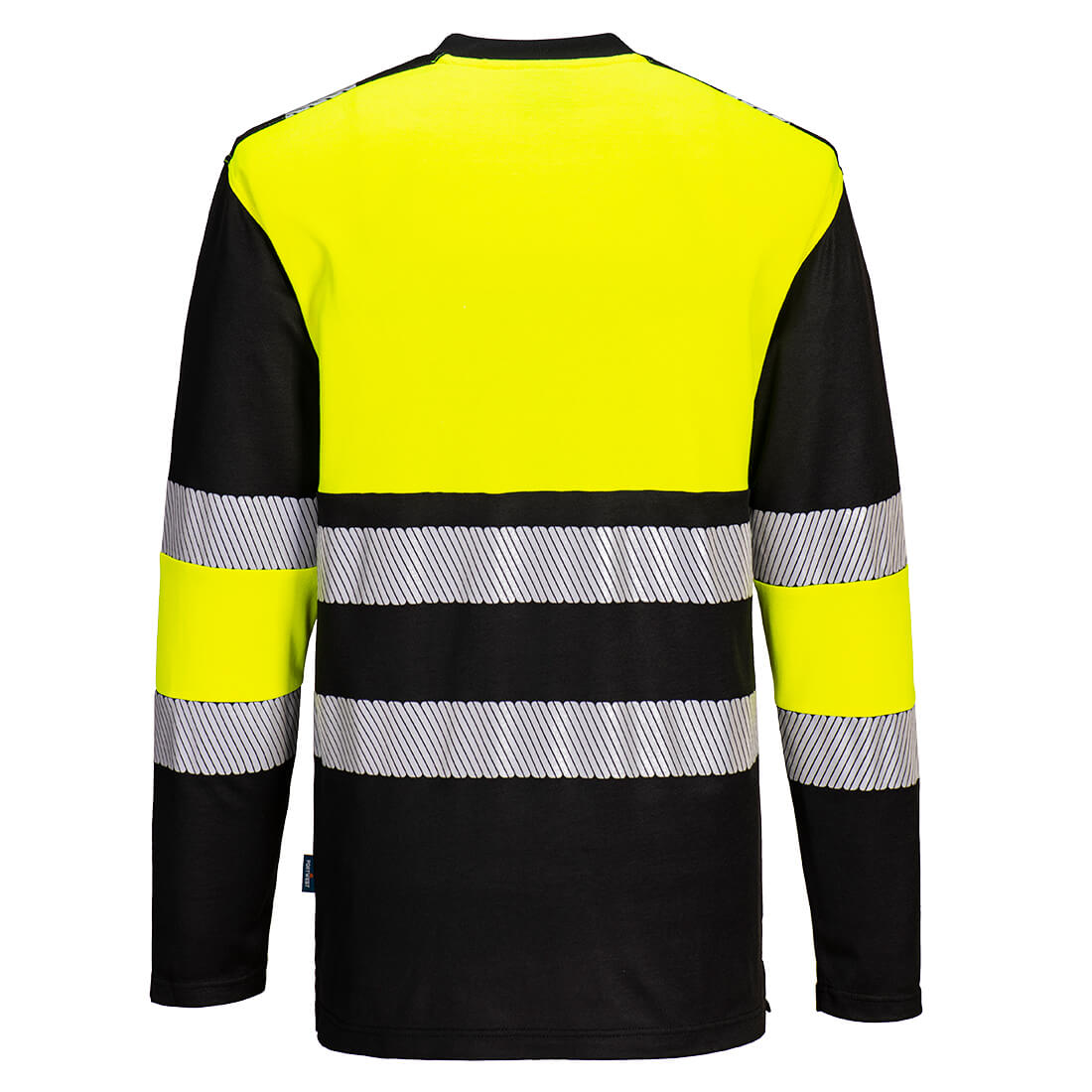PW3 hi-vis kl. 1 T-shirt m- lange ærmer - Gul/Sort - Billede 2