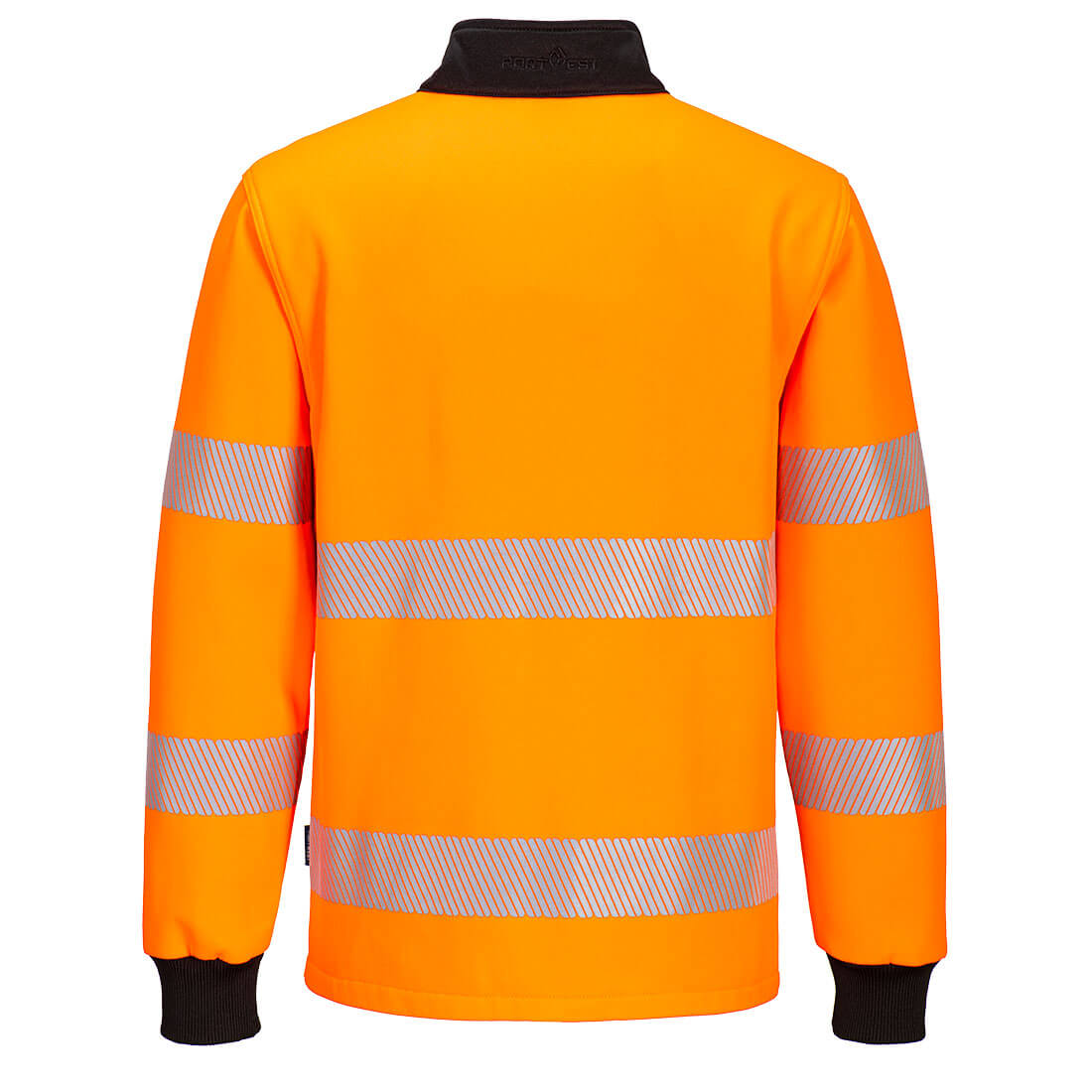 PW3 hi-vis sweatshirt med kort lynlås - Orange/Sort - Billede 2