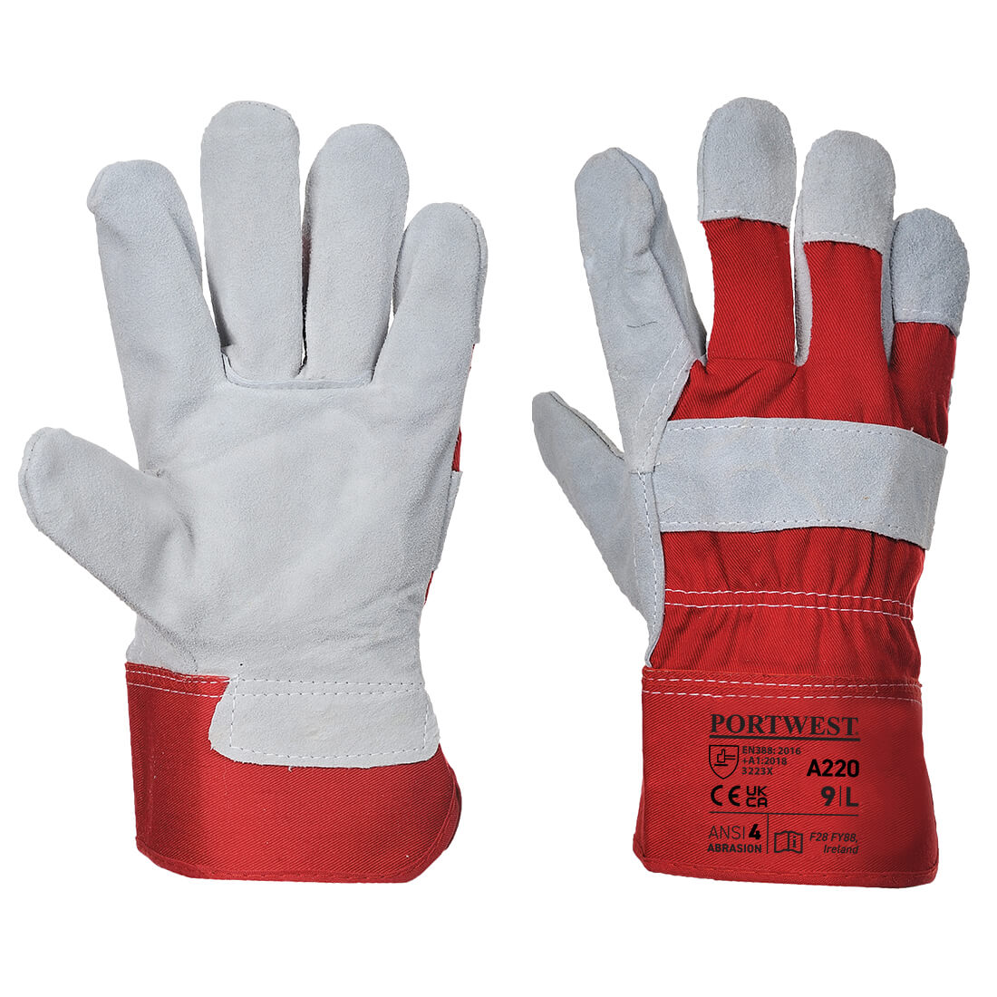 Premiun Chrome rigger handske - Rød