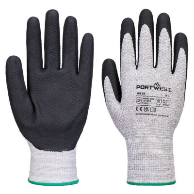 Grip 13 nitril diamant strikket handske (Pk12) - Grå/Sort