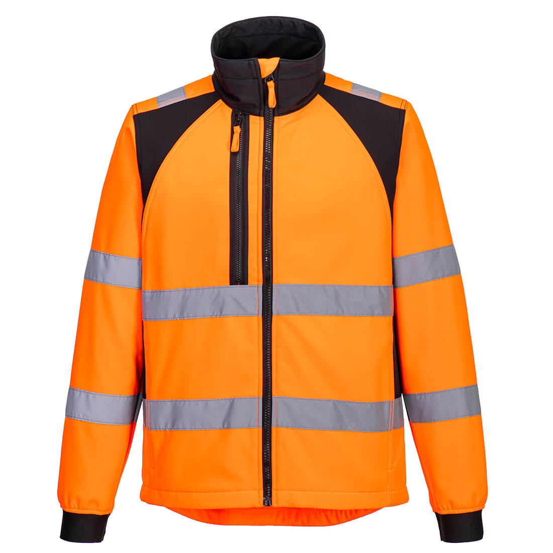 WX2 Eco hi-vis softshell (2 lags) - Orange/Sort