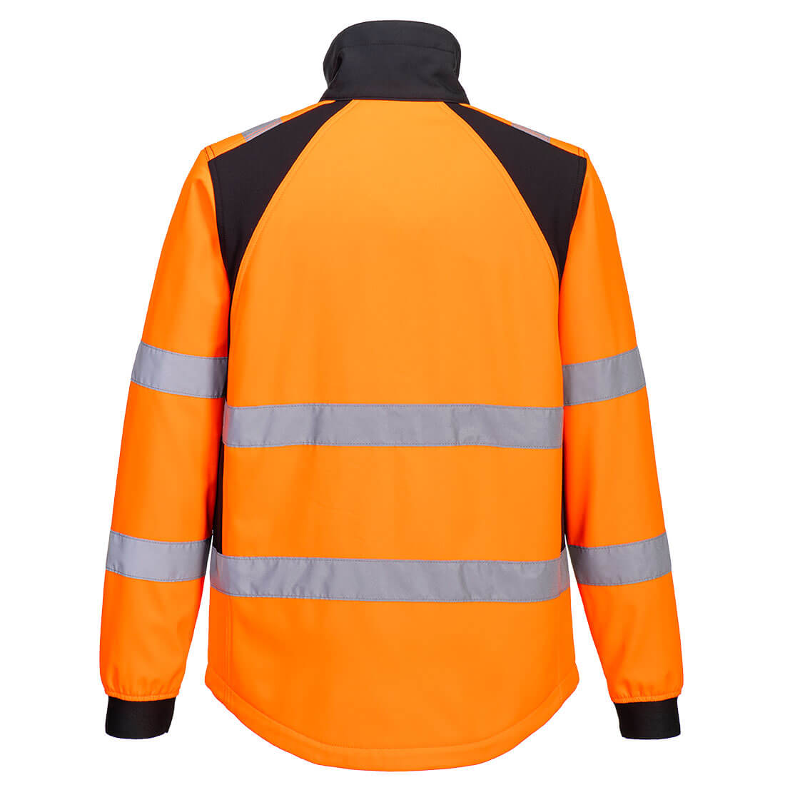 WX2 Eco hi-vis softshell (2 lags) - Orange/Sort - Billede 2