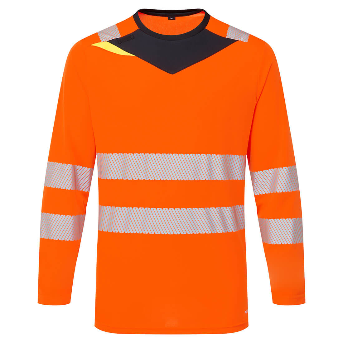 PW3 hi-vis langærmet t-shirt - Orange/Sort