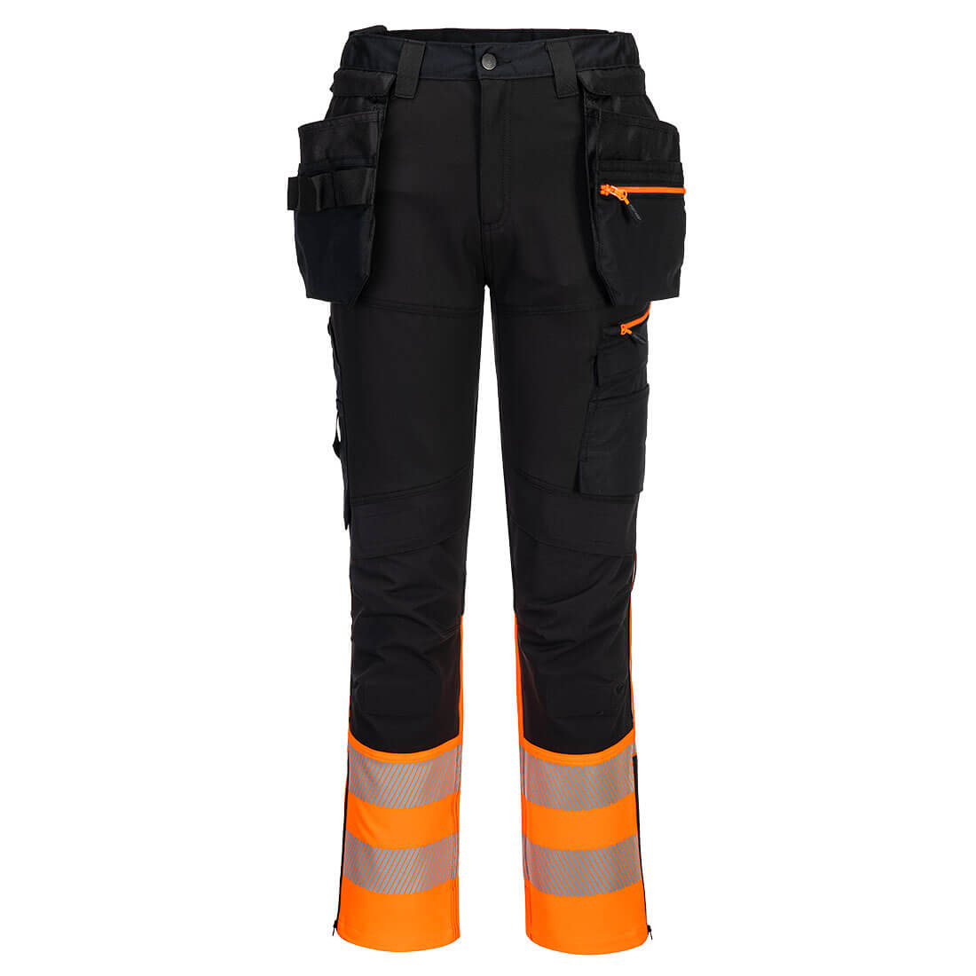 DX4 hi-vis klasse 1 bukser - Orange/Sort