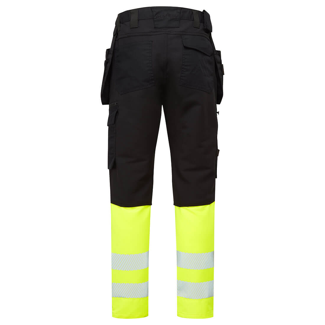 DX4 hi-vis klasse 1 bukser - Gul/Sort - Billede 2