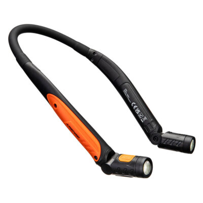 USB Genopladelige LED nakkelygte - Sort/Orange