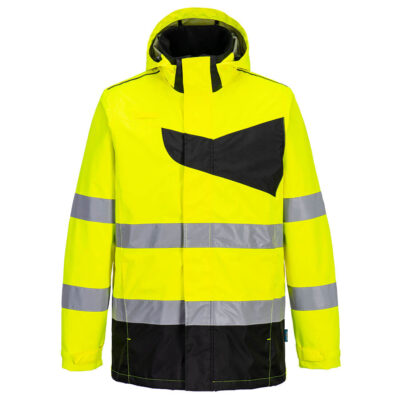 PW2 hi-vis regnjakke - Gul/Sort