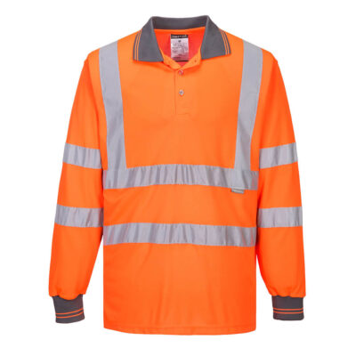 Hi-Vis Polo-shirt med lange ærmer - Orange