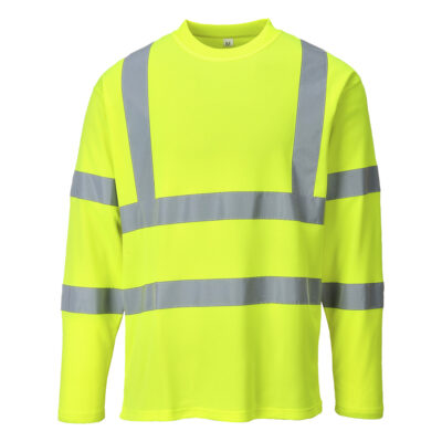 Hi-Vis langærmet t-shirt - Gul