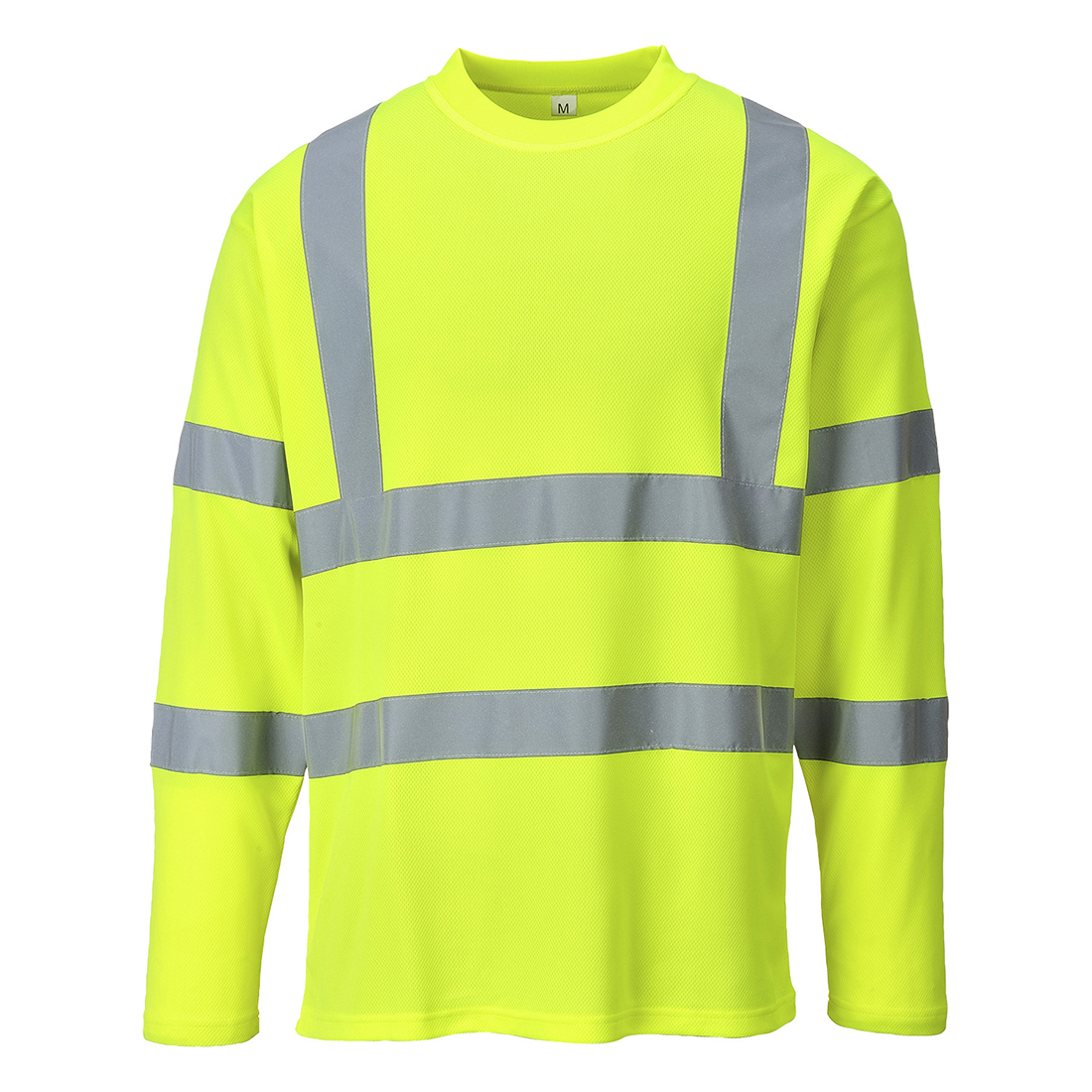 Hi-Vis langærmet t-shirt - Gul
