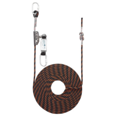 Lanyard faldsikring - Sort/Orange