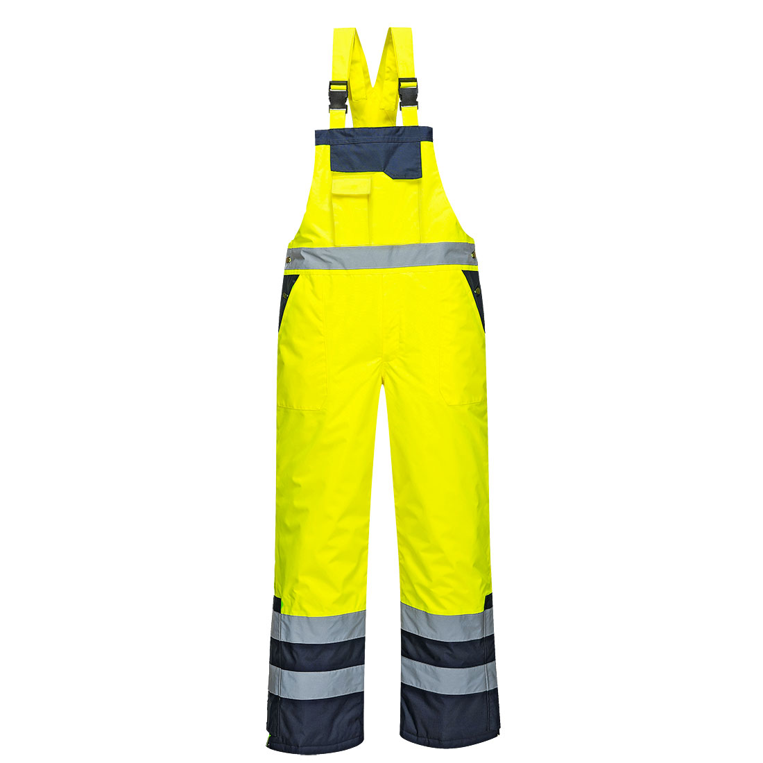 2 Farvet foret hi-viz overall - Gul