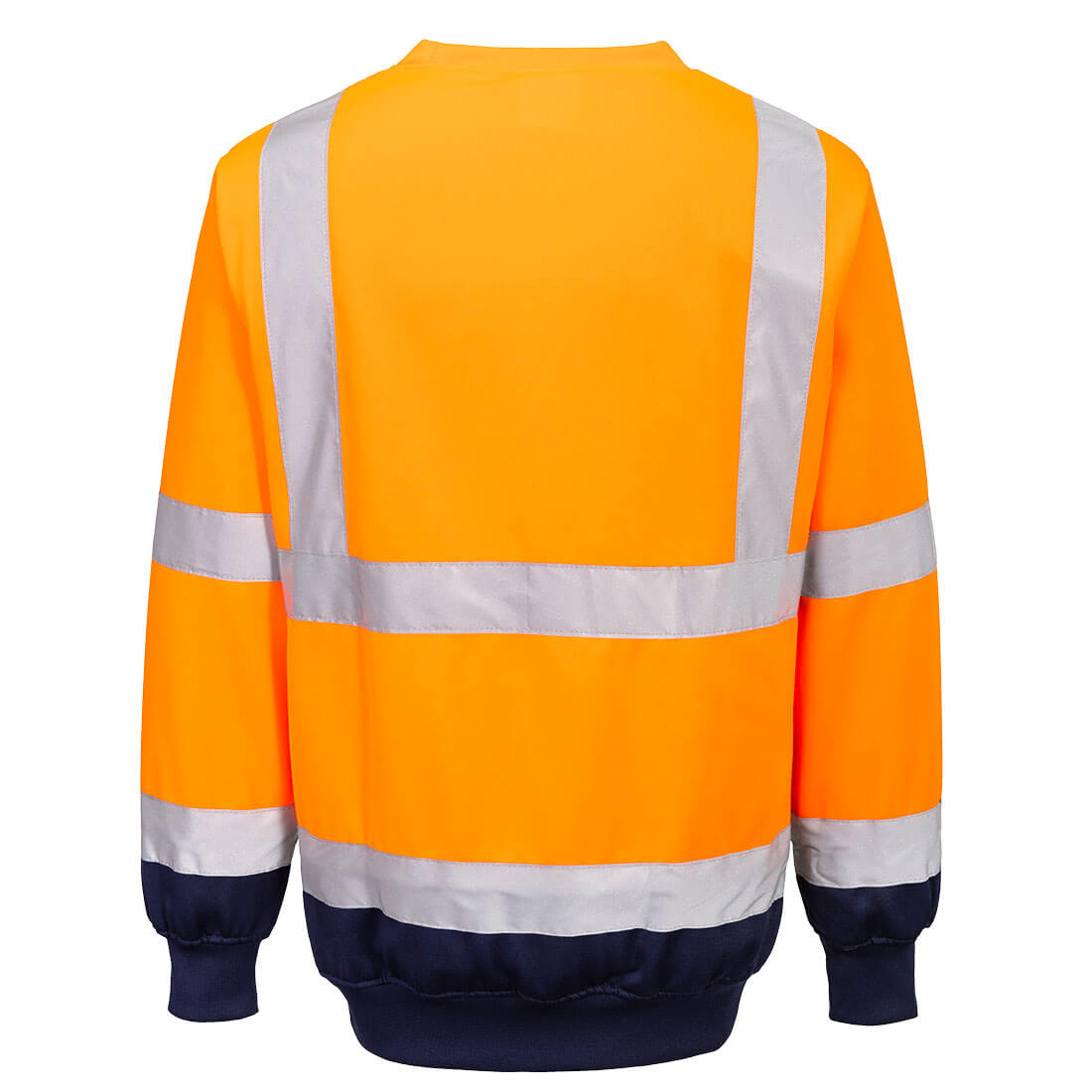 Hi-vis kontrast sweatshirt - Orange/Marine - Billede 2