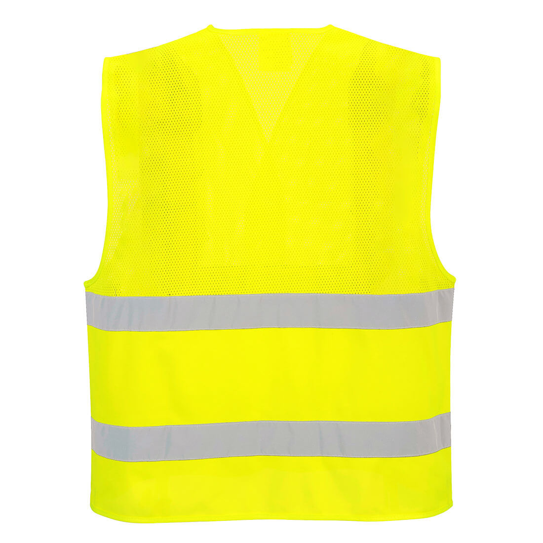 Hi-vis half mesh med to bånd - Gul - Billede 2