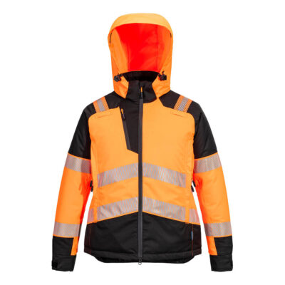 PW3 Hi-Vis Dame vinterjakke - Orange/Sort