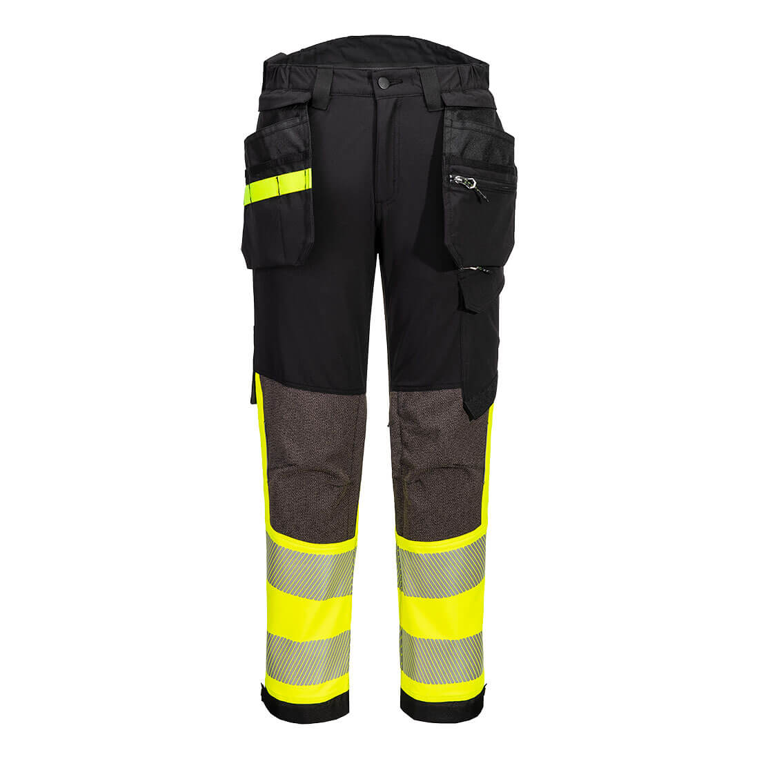 EV4 hi-vis stretch klasse 1 bukser med hængelommer - Gul/Sorty