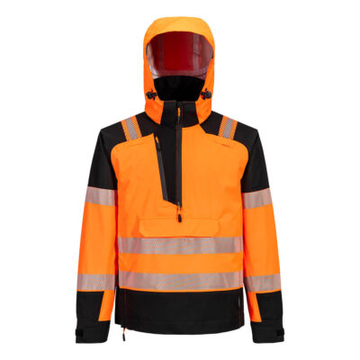PW3 Hi-Vis regnjakke (3L) - Orange/Sort