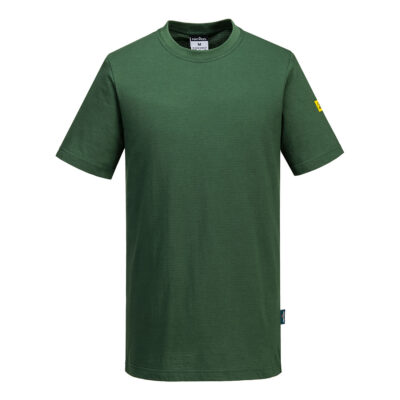 Antistatisk ESD t-shirt - Skovgrøn